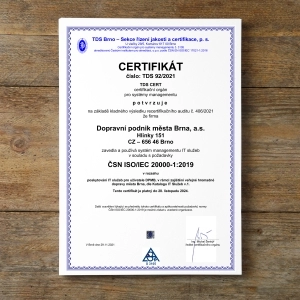 ČSN ISO/IEC 20000-1:2019